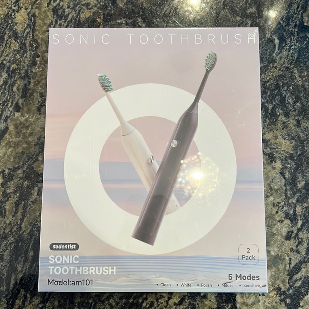 NWT SODENTIST Sonic Toothbrush 2 Pack